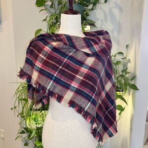 Handmade Tartan Plaid Blanket Scarf